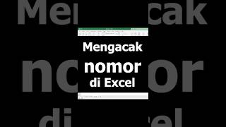 Mengacak nomor di excel #shorts #excel