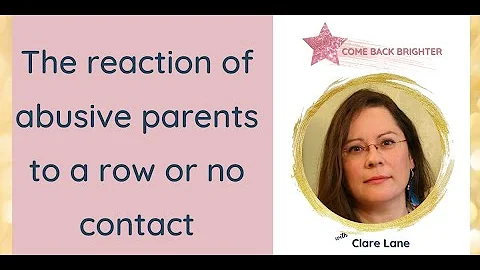 The reaction of abusive parents to a row or no contact