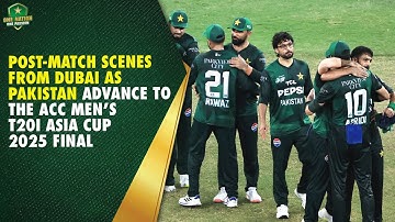Post-match scenes from Dubai as Pakistan advance to the ACC Men’s T20I Asia Cup 2025 final 🤩