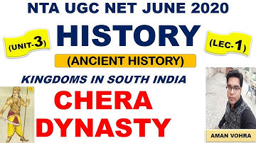 Chera empire  Lec 1 Unit 3  History ugc net june 2020