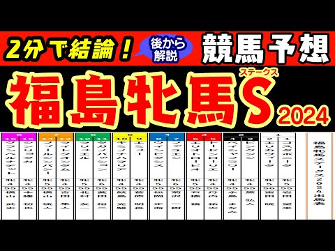 福島牝馬ステークス2024レース競馬予想！人気を集めそうなグランベルナデッドが8枠16番と外枠に入った！途中で動く競馬と予想した時に脚質的にどの馬が向くか？