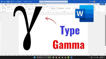 How to type gamma in Microsoft word