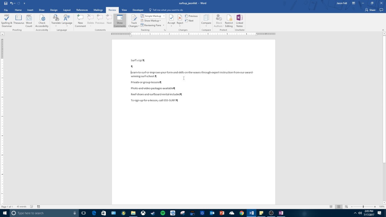 WDM1V6 Navigating A Document In Word 2016 YouTube