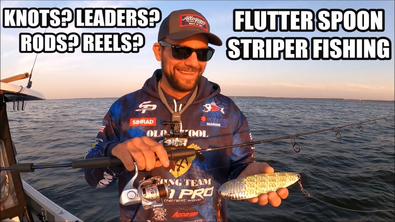 Flutter Spoon Striper Fishing RODS REELS KNOTS and LEADERS! What's Best in  UNDER 5 MINUTES! 