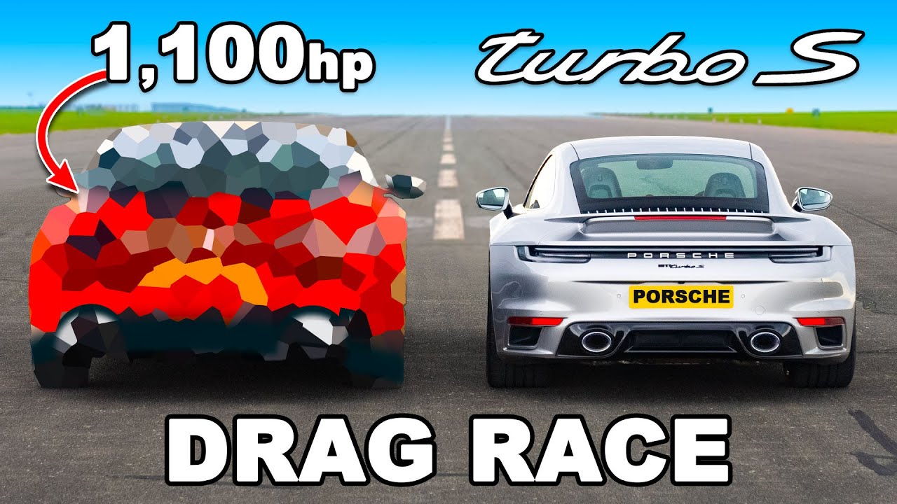 ⁣Porsche 911 Turbo S v 1,100hp Supercar Killer: DRAG RACE