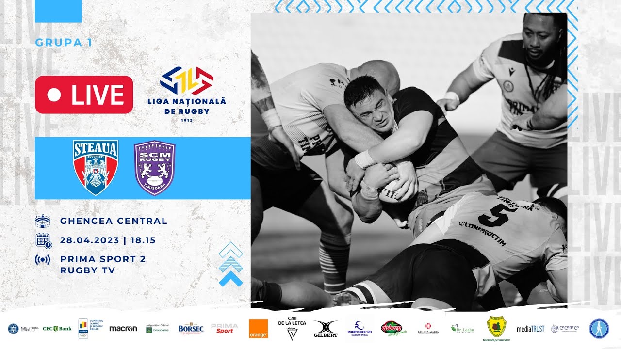 Liga Națională de Rugby: CSA Steaua vs SCM USV Timișoara