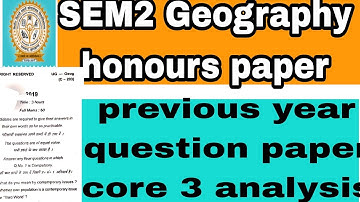 #bbmku#sem2#geography honours core3#previousyearquestionpaper#bbmku