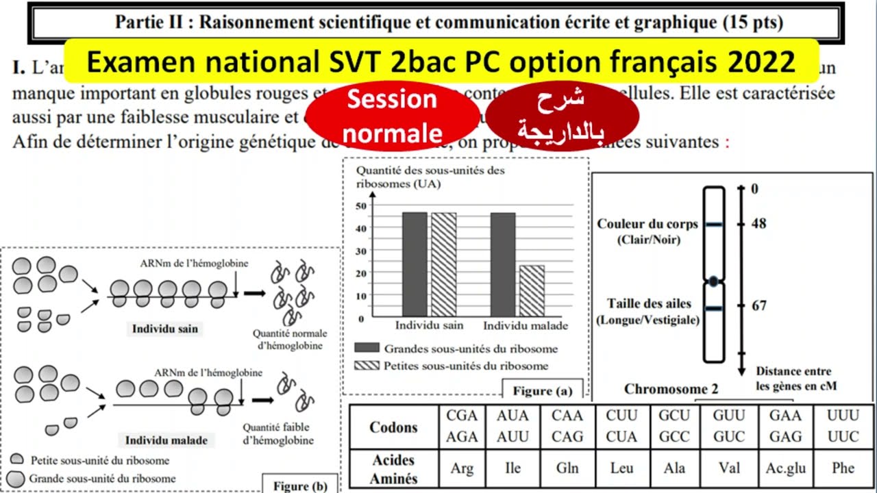 Examen national 2022 svt 2bac pc biof (شرح بالداريجة)
