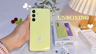 unboxing samsung a54 lime 256gb🍋📤aesthetic☁️🎀