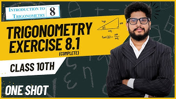 Class 10th Trigonometry exercise 8.1🔥 | Class 10 Maths chapter 8