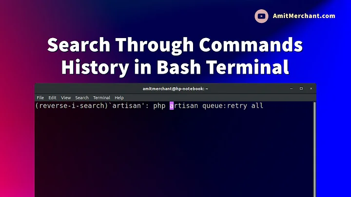 Search Through Commands History in Bash Terminal