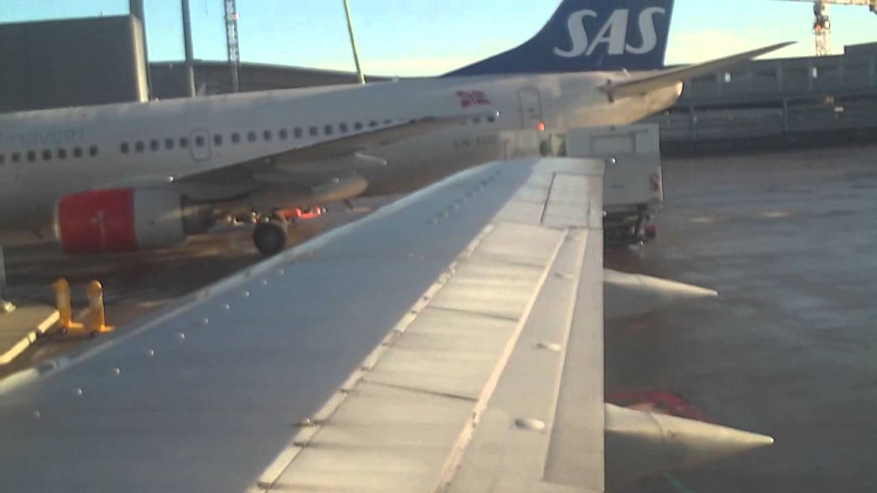 Norwegian Air Shuttle DY362 B737-300 Oslo-Evenes Security, Taxi, Takeoff and Landing