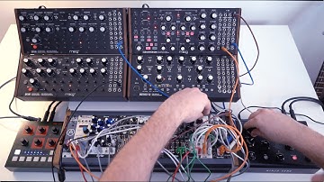 Apocalyptic jam with Moog Subharmonicon, DFAM, Mother 32, Plaits, Manis Iteritas
