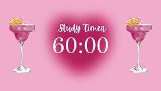 1 Hour Pink Aura Study Timer | Soft Productivity | Calm Focus