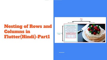 Nesting rows and columns in Flutter (Hindi)-Part 1
