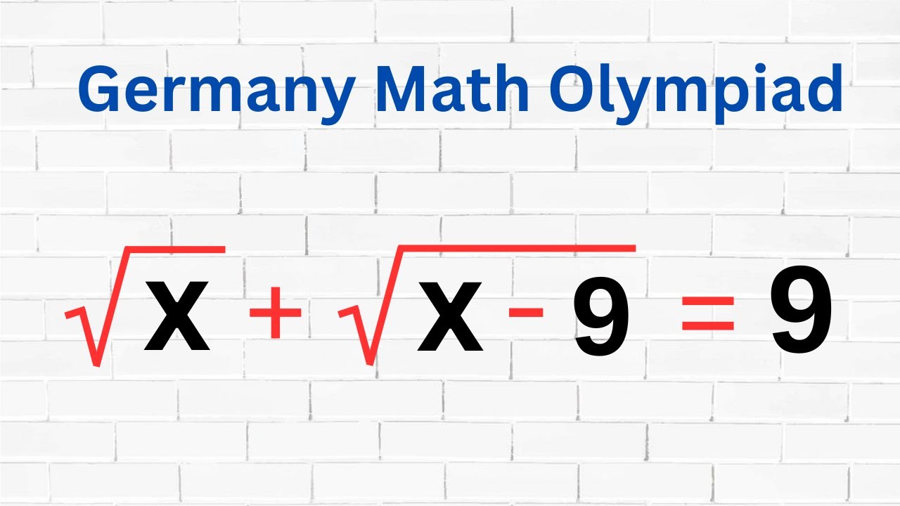 A Nice Algebra Problem | Germany Math Olympiad - YouTube