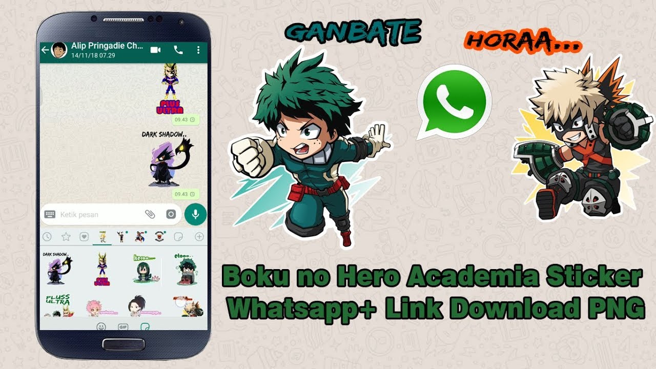  Stiker  Whatsapp  Anime  Boku no Hero Academia Link 