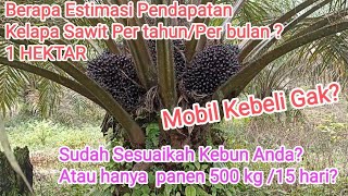 Berapa Penghasilan Kebun Kelapa Sawit Satu Hektar Perbulan/pertahun