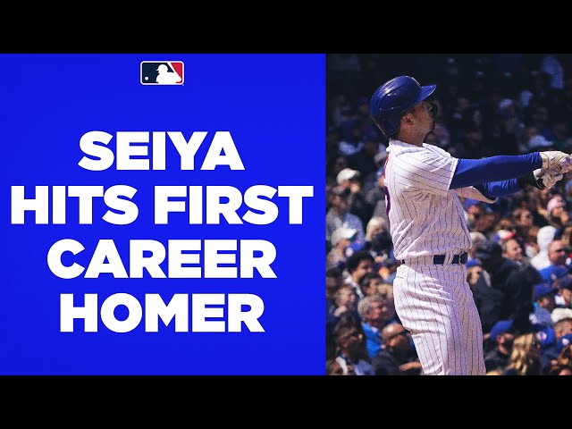 Seiya Suzuki CRUSHES his first career homer in MLB! class=