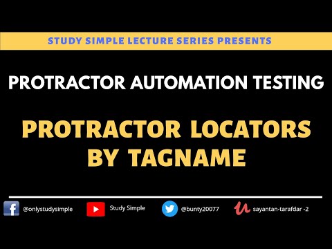 Protractor Locators By Tagname | protractor locators tutorial | Protractor Tagname | StudySimple