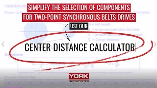 Center Distance Calculator | Simplify the selection of components for two-point synchronous drives