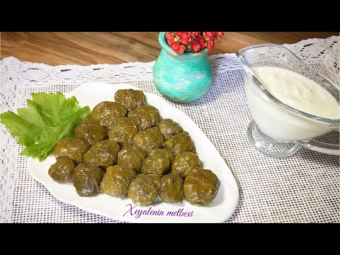 AZERBAYCAN MİLLİ METBEXİNDEN (MUTFAĞI) YARPAQ DOLMASI,YAPRAK SARMA.ДОЛМА ИЗ ВИНОГРАДНЫХ ЛИСТЬЕВ🍀🍇