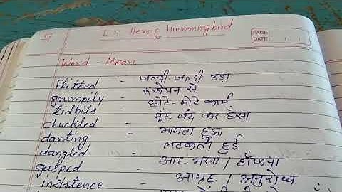 25-08-2020 Class-4 EM English Lesson-5 Heroic Hummingbird Part-3 Q./A.