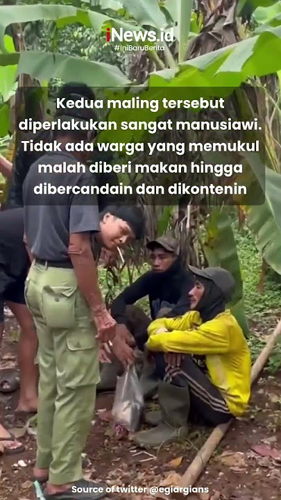 Kocak Warga Tangkap Maling dengan Manusiawi, Diberi Makan,  Dibercandain Hingga Dibuat Konten