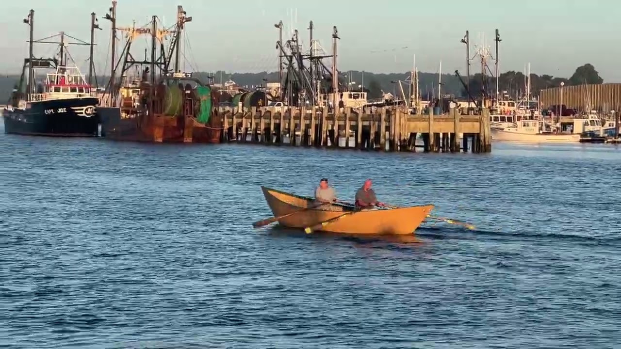 Bernie Cranston Rowing A Dory Past Captain Joe and Sons 7/12/24