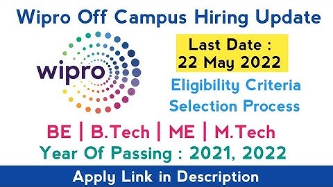 Wipro Latest Hiring Update 2022 | Selection Process | Eligibility Criteria | Smart Learning