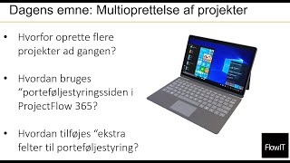 FlowIT - Tips og Tricks. Multioprettelse af projekter fra Porteføljestyring.