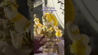 Gold leafing work in progress #sumitmarblehandicraft #indiancraftsmanship