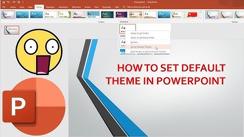 How To Set Default Theme In Microsoft Powerpoint | Powerpoint Tips & Tricks