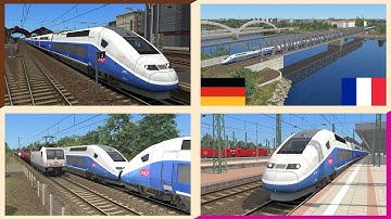 TGV Duplex cab ride from Strasbourg to Karlsruhe! ~ Train Simulator 2022