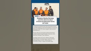Rocky Gerung Respons soal  Immanuel Ebenezer Kena OTT KPK: Beban Berat bagi Prabowo & Jokowi