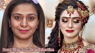 How to do : Step by Step Bridal Glam Makeup || My Signature Barat Glam Look with moon touch Bases...