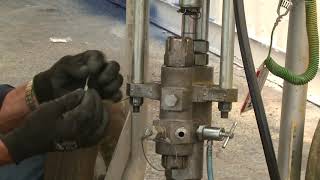 Reinstalling Graco Xtreme airless sprayer lower onto air motor