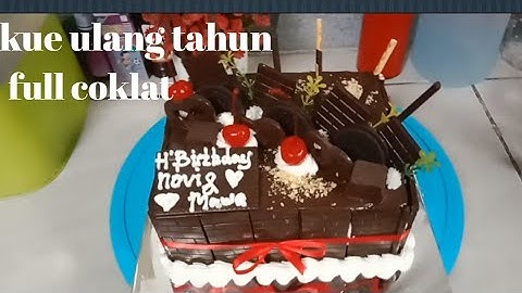 Thumbnail of cara mudah menghias kue ulang tahun full coklat||blackforest||cake decoration||...