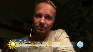 Hans son omringades av clowner på fritids - Nyhetsmorgon (TV4)