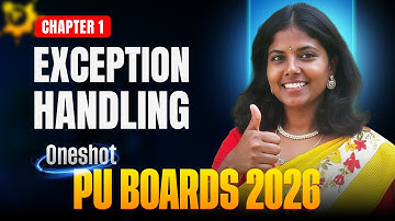🔥 Exception Handling One Shot | PU2 Computer Science Chapter 1 | PU2 Boards 2026