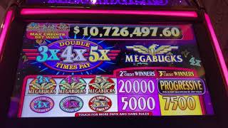 MEGABUCKS 3x4x5x Double Times Pay Slot Machine Live Slot Play at Mandalay Bay Las Vegas Strip!!! 🎉 screenshot 2