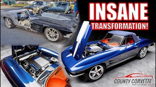 LS9 Powered C2 Corvette Restomod  Full Transformation in 5 minutes!
