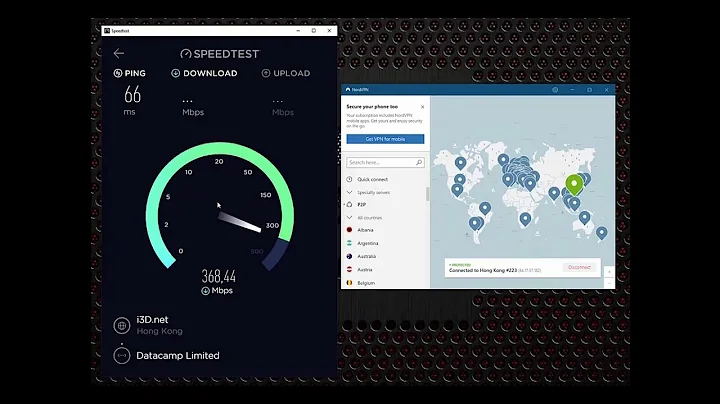 NordVPN P2P Server speedtest