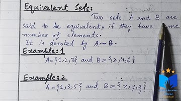 Equivalent Sets | class 10 Math | Math problems