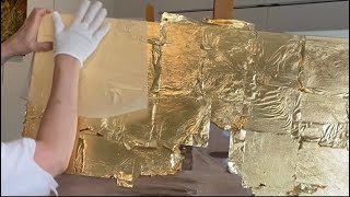 ⭐️SHORT video: how I apply Gold Leaf (& other metal leaf: silver & copper)