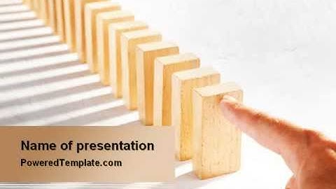 Domino Effect PowerPoint Template by PoweredTemplate.com
