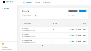 Convertri Help - Creating A New Funnel