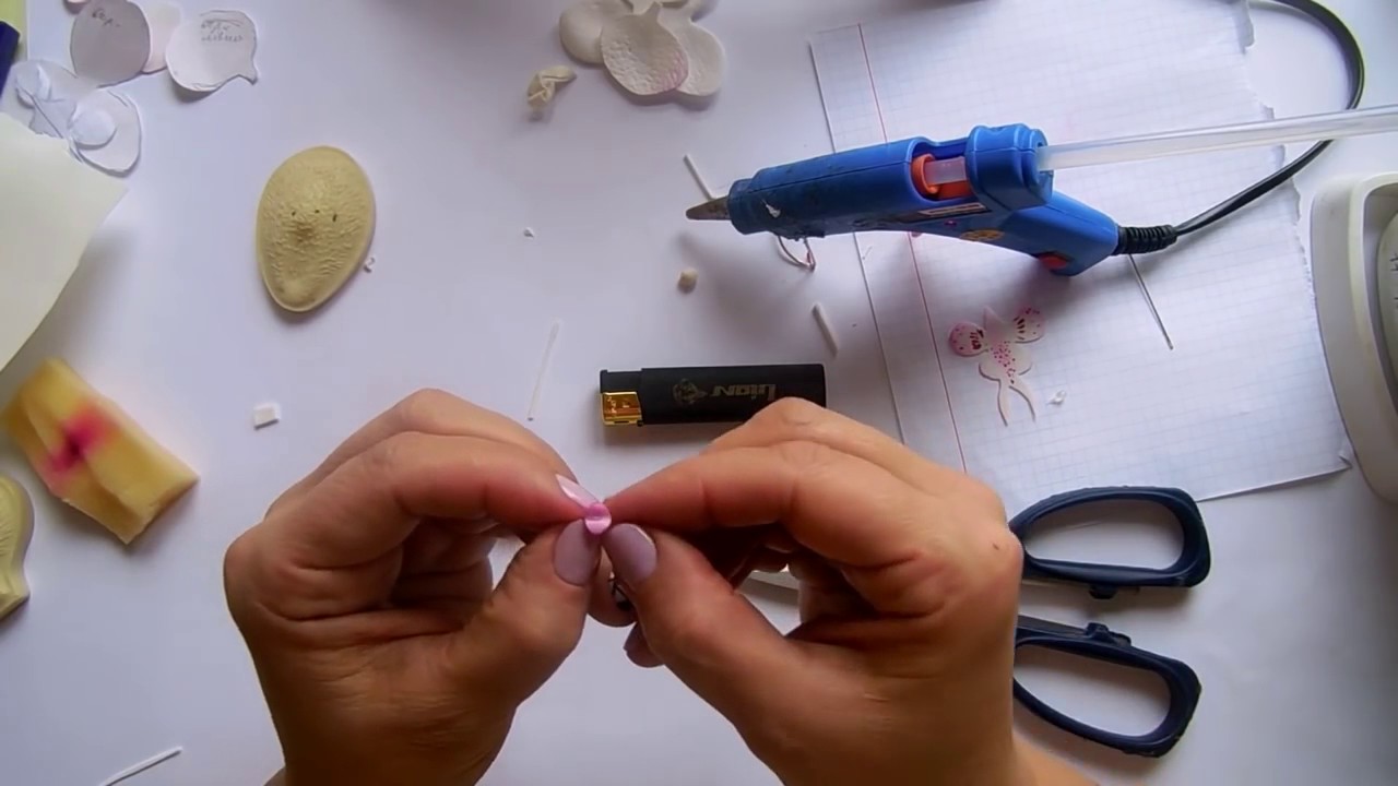 МК Орхидея из фоамирана /How to make Foam Flower orchid , DIY, Tutorial