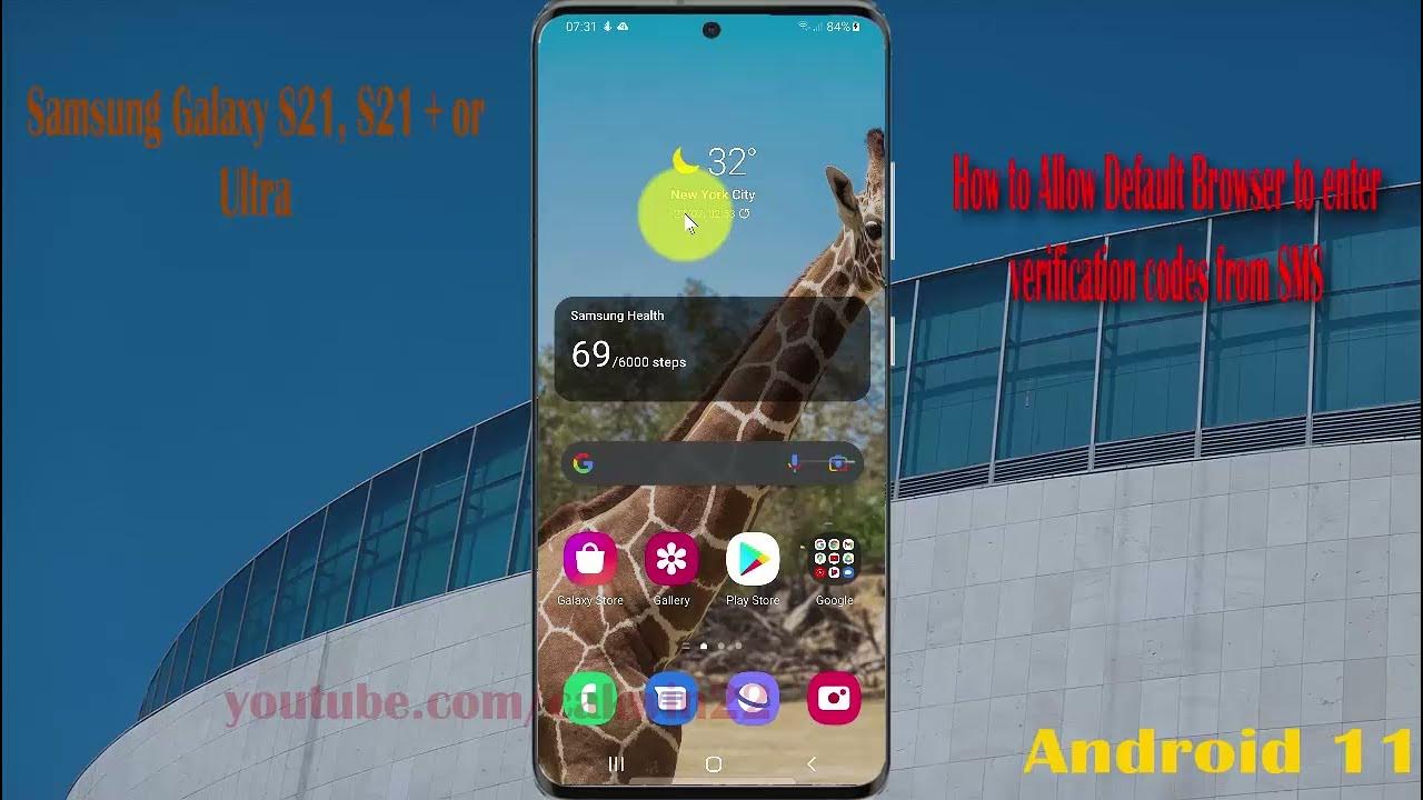 How to Allow Default Browser to enter verification codes from SMS in