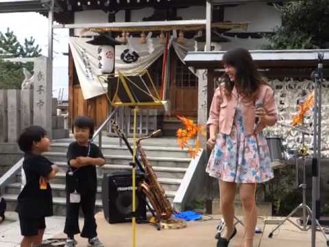 山本美優「ようかい体操第一」(Dream5)古川橋八坂神社１４.１０.１２